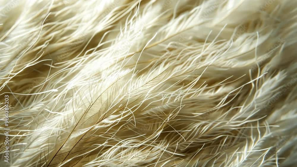 Poster exploring the intricate details of a textured background with fine, delicate fibers up close