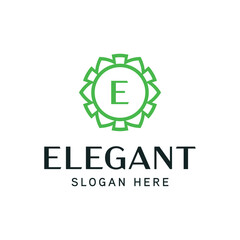 Intricate Floral Crest Template for High-End Business Identity