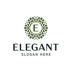 Premium Ornamental Logo Template for Upscale Enterprises