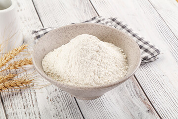 Wheat flour heap for bake