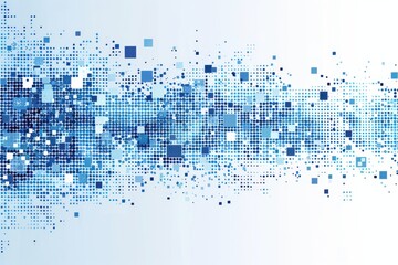 Abstract blue pixel grid background