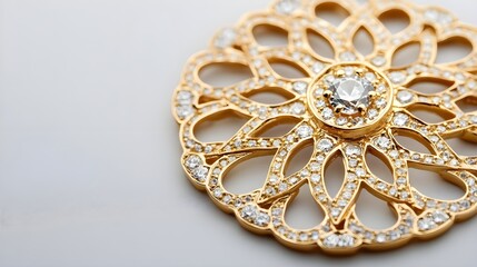 Obraz premium Diamond Jewelry Pendant Close-Up Macro Photography