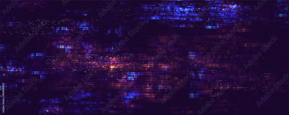 Aufkleber glitch background. abstract noise effect, error signal, television technical problem. vector illustr