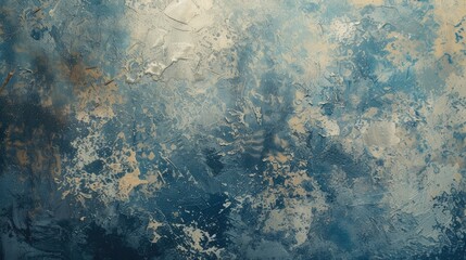 Abstract Blue and Gold Artistic Texture Background