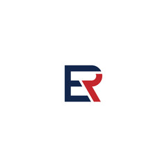 ER or RE abstract letter outstanding professional business awesome artistic branding company different colors illustration logo design.