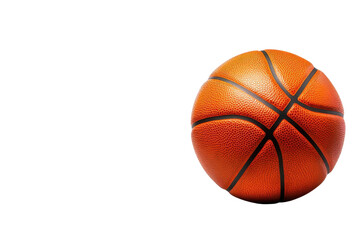 A vibrant basketball showcasing its textured surface, perfect for sports-related projects and athletic themes.