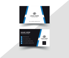 Simple geometric shape business card layout