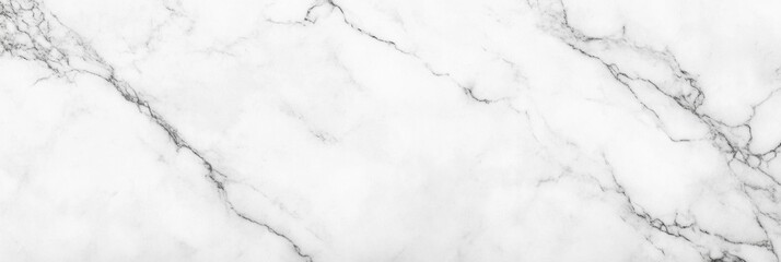 Smooth and shiny white marble stone texture with gray veins, top view. Natural rock surface in gray color, ideal for product presentation or wall banner design.