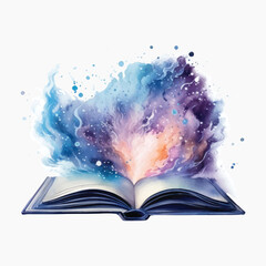 Magical book unleashing creative imagination.
