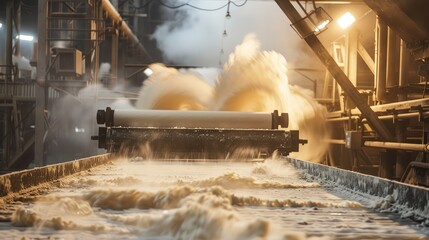 Dynamic Paper Manufacturing Process in Action