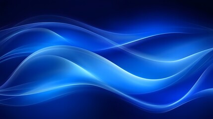 Abstract Blue Waves Background Design