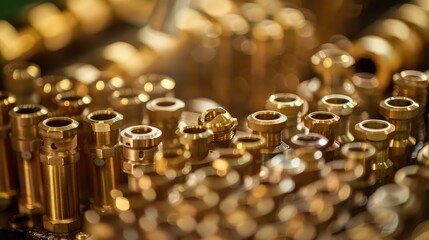 Precision Brass Components Close-Up