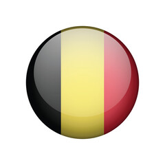 Fototapeta premium Belgium Icon Round Flag Vector