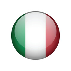 Flag of Italy. Round icon vector