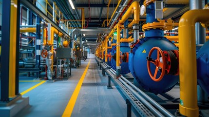 Fototapeta premium Modern Industrial Pipeline System