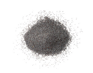 Poppy Seed, Blue Poppyseed Pile, Small Culinary Grains, Tiny Seeds, Oilseed Sprinkles