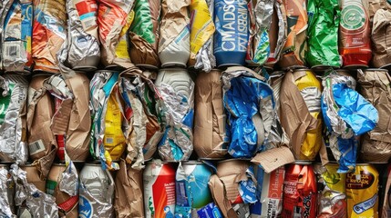Crushed Cans for Recycling