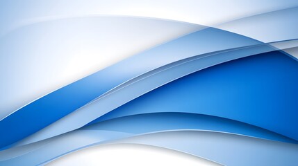 Obraz premium Abstract Blue and White Curved Lines Background