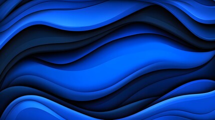 Obraz premium Abstract Blue Wavy Background with 3D Effect