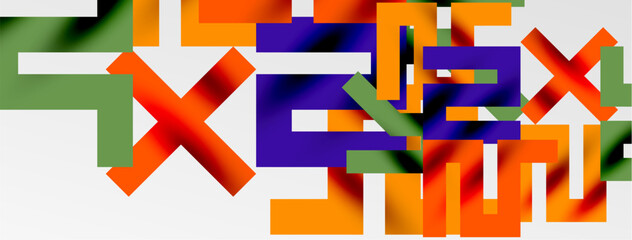 Colorful squares, lines minimal abstract background. Vector Illustration For Wallpaper, Banner, Background, Card, Book Illustration, landing page