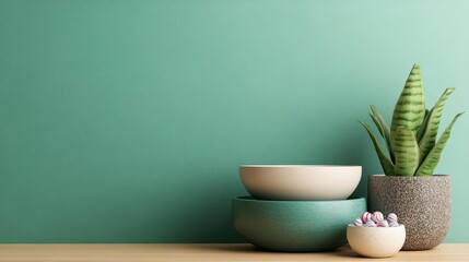 Feature ecofriendly products in meditation spaces, with candy bowls designed sustainably
