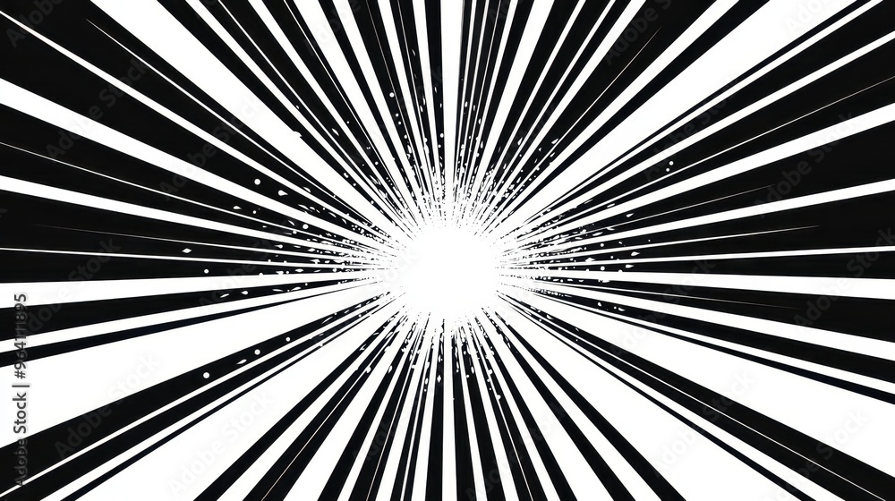 Aufkleber modern geometric burst line frame with bold radiating lines for minimalistic pop art effect