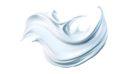 Fototapeta premium Swirl white cosmetic gel isolated on transparent background