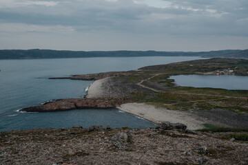 Barents Sea shore in Teribenka, Murmansk region