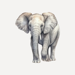 Fototapeta premium Watercolor elephant art print
