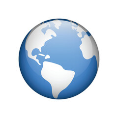 Naklejka premium Globe Earth icon sign Isolated background. Vector illustration.