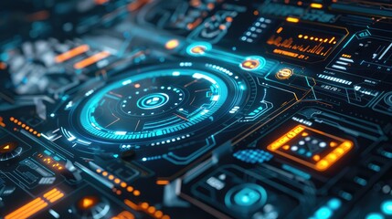 Fototapeta premium Futuristic Sci-Fi HUD Interface Design