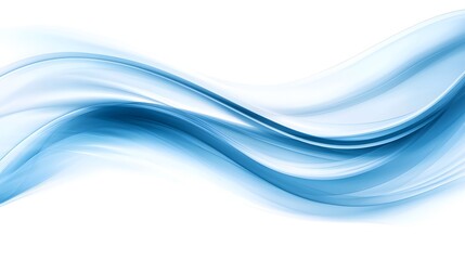 Naklejka premium Abstract Blue Waves on White Background