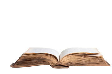 An open vintage book displaying aged pages, perfect for illustrating knowledge, literature, or history themes.