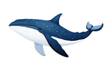 Fototapeta premium Colorful of a whale swimming gracefully in the ocean, showcasing its majestic form and intricate patterns.