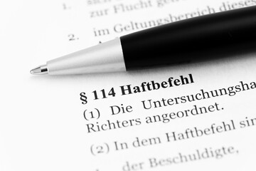 Haftbefehl Strafprozessordnung