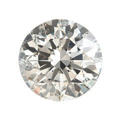 Shiny diamond gem isolated on transparent background. Brilliant