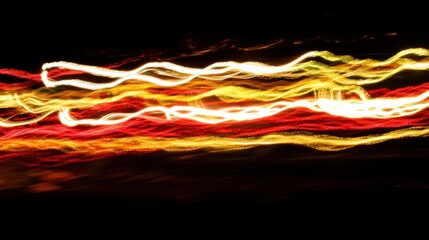 Vibrant light trails painting the night with color