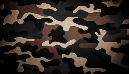 Fototapeta premium Bold textured camouflage design. Dark pattern.