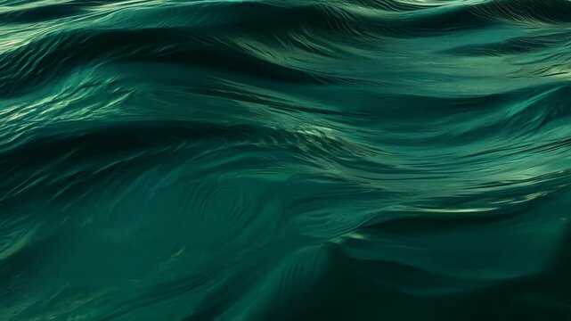 Camera movement and effects static video establishing scene beautiful abstract wave background with viscous oil texture effect dark green colour rendered in 3d