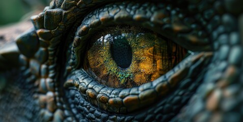 Fototapeta premium Eye of the dinosaurs.