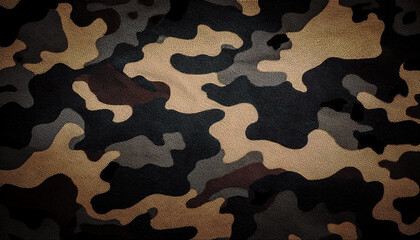 Bold textured camouflage design. Dark pattern.