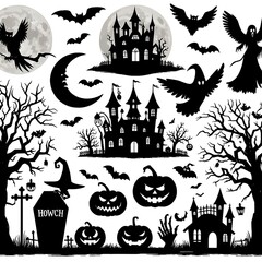 halloween vector set