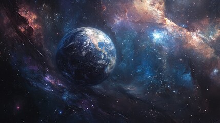 Cosmic waves undulating through interstellar space nebula fantasy galaxy astronomy cosmos dark sience supernova infinity