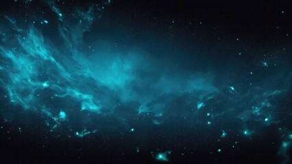 Dark Cyan and glow particle abstract background
