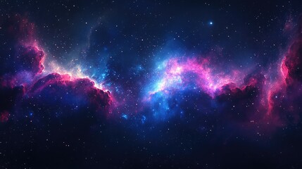 Obraz premium Cosmic waves undulating through interstellar space nebula fantasy galaxy astronomy cosmos dark sience supernova infinity