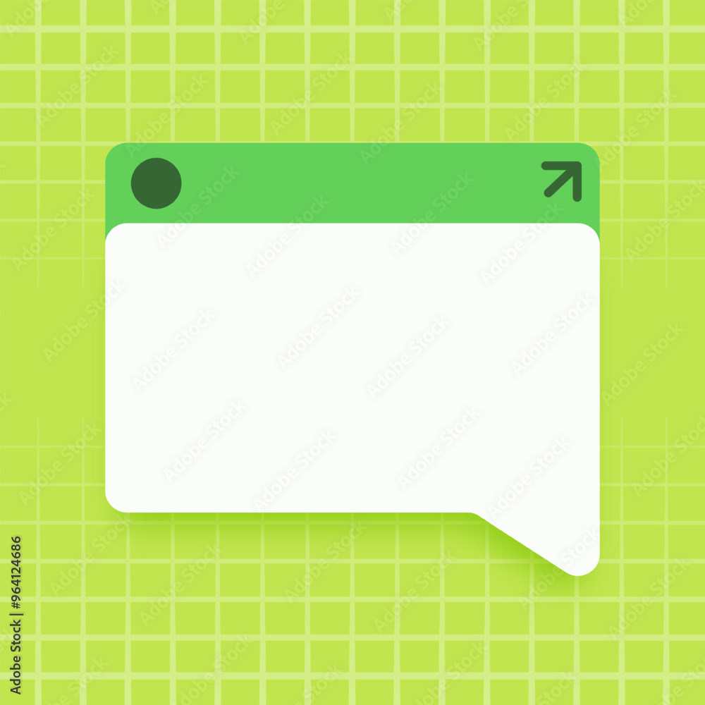 Poster speech bubble square background with copy space. message banner vector illustration.