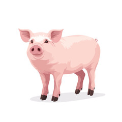 Fototapeta premium Pig vector isolated