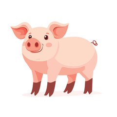 Fototapeta premium Pig vector isolated