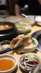 korean food fork bbq dinner grill