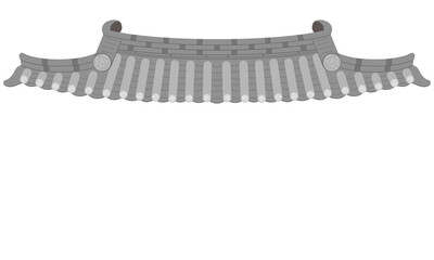 한국 전통 기와지붕 일러스트